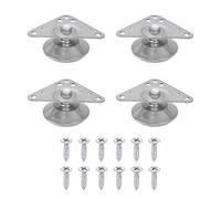 sourcing map 4 patas niveladoras de muebles, niveladores de patas de metal ajustables, niveladores de patas de mesa resistentes con placas triangulares para sofá, silla, armario, mesa (26 x 11 x 39 mm