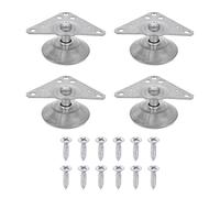 sourcing map 4 patas niveladoras de muebles, niveladores de patas de metal ajustables, niveladores de patas de mesa resistentes con placas triangulares para sofá, silla, armario, mesa (30 x 16 x 40 mm