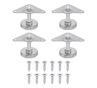sourcing map 4 patas niveladoras de muebles, niveladores de patas de metal ajustables, niveladores de patas de mesa resistentes con placas triangulares para sofá, silla, armario, mesa (45 x 29 x 35 mm