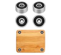 sourcing map 4 patas para tabla de cortar, 20 x 10 mm, aleación de aluminio, pie amplificador antivibración con silicona para tabla de cortar, grabación de altavoz, color plateado