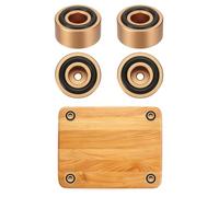 sourcing map 4 patas para tabla de cortar, 30 x 15 mm, aleación de aluminio, pie amplificador antivibración con silicona para tabla de cortar, grabación de altavoz, color dorado