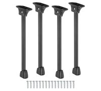 sourcing map 4 patas plegables de metal para mesa, 25 cm, patas plegables de metal, para muebles, laptop, escritorio, patas de repuesto para armario, sofá, silla, cama, color negro