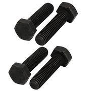 sourcing map 8.8 Grado M8X30mm Tornillo De Cabeza Hexagonal De Rosca Izquierda Completamente Roscado 4Pcs