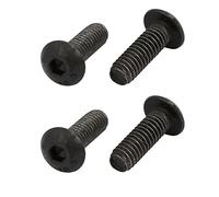 sourcing map 4 Pcs M4X12mm 10.9 Grado Zócalo Hexagonal Reverso Tornillo De Rosca De La Mano Izquierda Negro