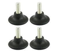 sourcing map Pie nivelador ajustador 4 pcs. M8 x 20mm de Rosca 37mm Muebles Cabeza Deslizantes