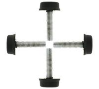 sourcing map 4 pcs Tapas Tapas niveladoras protectoras deslizante M6 x 24 | protectoras del suela para patas pies de muebles mesas sillas escritorios armarios bancos, 18mm, M6x24x18mm