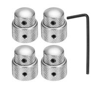 sourcing map 4 perillas de control concéntricas dobles apiladas, 1/4 pulgadas universales de metal con tono de volumen, pomos de control de audio con llave para guitarra eléctrica, bajo, color