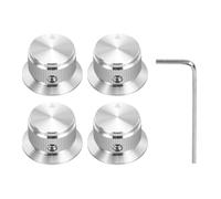 sourcing map 4 perillas de potenciómetro de aluminio de 1/4 pulgadas con control de tono de volumen con llave hexagonal tipo L para guitarra, instrumentos, mezclador de audio, amplificador, color