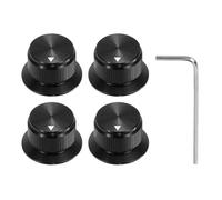 sourcing map 4 perillas de potenciómetro de aluminio de 1/4 pulgadas con control de tono de volumen con llave hexagonal tipo L para guitarra, instrumentos, mezclador de audio, amplificador, color