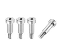 sourcing map 4 pernos de hombro de acero inoxidable 304 de 10 mm de diámetro de hombro de 18 mm de longitud del hombro M8 x 1,25 rosca hexagonal para industrias de maquinaria de moldeo por inyección