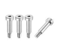 sourcing map 4 pernos de hombro de acero inoxidable 304 de 10 mm de diámetro de hombro de 30 mm de longitud del hombro M8 x 1,25 rosca hexagonal para industrias de maquinaria de moldeo por inyección