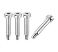 sourcing map 4 pernos de hombro de acero inoxidable 304 de 10 mm de diámetro de hombro de 45 mm de longitud del hombro M8 x 1,25 rosca hexagonal para industrias de maquinaria de moldeo por inyección
