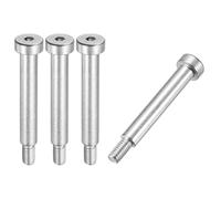 sourcing map 4 pernos de hombro de acero inoxidable 304 de 8 mm de diámetro de hombro de 50 mm de longitud del hombro M6 x 1 rosca hexagonal para industrias de maquinaria de moldeo por inyección