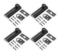 sourcing map 4 pernos de superficie de latón macizo de 2 pulgadas, cerradura de puerta deslizante de seguridad oculta con tornillos, cerradura de puerta francesa pulida para puertas empotradas de