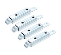 sourcing map 4 pestillos de puerta de entrada deslizante, cerradura automática de 4.9 pulgadas, cerrojos de hierro chapado en zinc para gabinete industrial y casa familiar, tipo recto