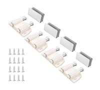 sourcing map 4 pestillos magnéticos táctiles para abrir puertas de cristal, cierres magnéticos dobles con abrazadera y tornillo para puerta de 3 a 6 mm para cajones y armarios, color plateado