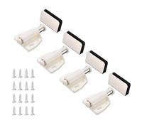 sourcing map 4 pestillos magnéticos táctiles para abrir puertas de cristal, cierres magnéticos individuales con abrazadera y tornillo para puerta de 3 a 6 mm para cajones y armarios, color plateado