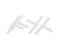 sourcing map 4 Piezas de 3mm Plástico T Trozo de Tubo Conector del Tubo de Unión de Manguera de Agua de Montaje