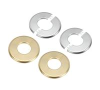 sourcing map 4 piezas de brida dividida de pared, 105 mm de diámetro exterior, placas de escudo autoadhesivas ABS redondas, hebillas de cubierta de fontanería para grifo de tubería de agua de 45 mm de