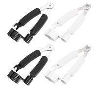 sourcing map 4 piezas de cortador de cuerdas de guitarra negro y blanco, extractor de pines 3 en 1, herramienta multifuncional de mantenimiento de guitarra, herramienta de mantenimiento de cuerdas,