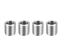 sourcing map 4 piezas de insertos de reparación de roscas M20 x 2.5 macho a M16 x 2 rosca hembra de 22 mm de largo, tuercas reductoras de acero inoxidable métricas autorroscantes, reductor roscado