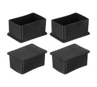 sourcing map - 4 piezas de tapas para patas de muebles de plástico, 40x60mm, rectangulares, para sillas, cubiertas de patas de muebles, protectores de suelo para mesas, sillas, pies de equipos de