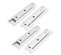 sourcing map 4 piezas de una sección deslizante conector deslizante unión soporte de fijación tono plateado