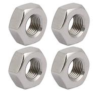 sourcing map 4 piezas M10 x 1 mm Paso métrico Rosca fina 304 Tuercas hexagonales de acero inoxidable