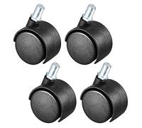 sourcing map 4 piezas Ruedas giratorias giratorias de 1,5 pulgadas Nylon 360 grados M8 x 13 mm Rueda giratoria de vástago roscado, capacidad de 60 lb