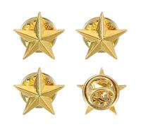 sourcing map 4 pines de solapa de estrella, pines de premio de 0.6 pulgadas, insignia de estrella para hombres y mujeres, mochilas, sombreros, chaquetas, accesorios de disfraces, decoraciones de