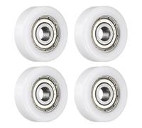 sourcing map 4 poleas de rodamiento tensor de 5 x 22 x 7 mm, polea plana para rueda transportadora con rodamiento 625ZZ para accesorios de herrajes de muebles (blanco)