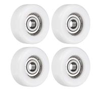 sourcing map 4 poleas de rodamiento tensor de 6 x 30 x 12 mm, polea plana para rueda transportadora con rodamiento 626ZZ para accesorios de hardware de muebles (blanco)