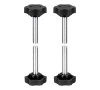 sourcing map 4 pomos de estrella M8 x 40 mm (paso de 1,25 mm) rosca macho métrica de acero al carbono tornillos de sujeción de apriete a mano pernos roscados para plantillas de carpintería, color