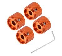sourcing map 4 pomos de guitarra de metal, con control de tono de volumen, 6 x 20 x 15,5 mm, con llave para bajo eléctrico, naranja y rojo