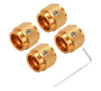 sourcing map 4 pomos de guitarra de metal, control de tono de volumen, 1/4 x 9/16 pulgadas con tornillo de ajuste para bajo de guitarra eléctrica, color dorado
