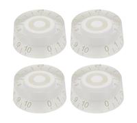 sourcing map 4 pomos de guitarra eléctrica, perilla de control de tono de volumen de velocidad blanca, 1 x 0.43 pulgadas, tapas de ajuste de guitarra para repuesto de piezas de guitarra eléctrica