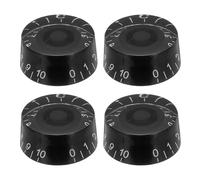 sourcing map 4 pomos de guitarra eléctrica, perilla de control de tono de volumen de velocidad negra, 1 x 0.43 pulgadas, tapas de ajuste de guitarra para repuesto de piezas de guitarra eléctrica