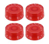 sourcing map 4 pomos de guitarra eléctrica, perilla de control de tono de volumen de velocidad roja, 1 x 0.43 pulgadas, tapas de ajuste de guitarra para repuesto de piezas de guitarra eléctrica