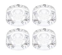 sourcing map 4 pomos de guitarra eléctrica, perilla de control de tono de volumen de velocidad transparente, 1 x 0.43 pulgadas, tapas de ajuste de guitarra para repuesto de piezas de guitarra