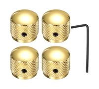 sourcing map 4 pomos de metal para guitarra, 1/4 pulgadas, control de audio de tono de volumen, perilla de eje de control de velocidad de graves para guitarra, accesorios de bajo con llave, color