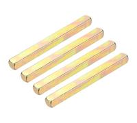 sourcing map 4 pomos de puerta de hierro de 8 x 85 mm, barra de husillo de repuesto cuadrada recta, piezas de repuesto para sistemas de control de puerta, color plateado