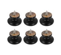 sourcing map 4 pomos redondos de madera para cajón, 1.3 pulgadas, mango de madera maciza autorroscante, superficie de pintura, forma de hongo, pomos redondos para gabinetes de muebles, aparadores