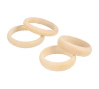 sourcing map 4 pulseras de madera, 81 mm/81 mm OD 67 mm/68 mm de diámetro interior, anillos de madera redondos lisos sin terminar, pulseras circulares de color de madera natural, anillos de macramé