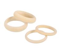 sourcing map 4 pulseras de madera de 81,5 mm/85,5 mm de diámetro exterior de 65 mm/70 mm de diámetro interior, anillos de madera redondos lisos sin terminar, pulseras circulares de color de madera