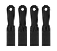 sourcing map 4 raspadores de masilla de plástico flexible de 1.5 pulgadas, herramienta de limpieza desechable para esparcir pintura, reparación de parches, color negro