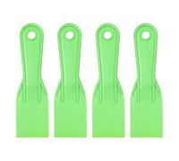 sourcing map 4 raspadores de masilla de plástico flexible de 1.97 pulgadas, herramienta de limpieza desechable para esparcir pintura, reparación de parches, color verde