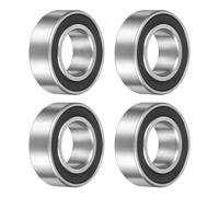 sourcing map 4 rodamientos de bolas 163010-2RS no estándar de 16 mm de diámetro interior x 30 mm de diámetro exterior x 10 mm de grosor, rodamientos dobles de acero cromado sellados de goma para