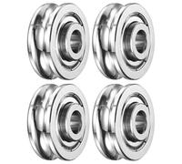 sourcing map 4 rodamientos de guía de bola de ranura en U profunda SG66ZZ-8 de 6 mm de diámetro interior x 22 mm de diámetro exterior x 8 mm de ancho, doble blindado, prelubricados, GCr15, rodamientos