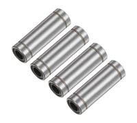 sourcing map 4 rodamientos lineales LM8LUU de bolas de 8 mm de diámetro, 15 mm de diámetro exterior, 45 mm de longitud, rodamiento de movimiento lineal para máquina herramienta CNC, impresora 3D