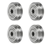sourcing map 4 ruedas para impresora 3D con ranura en V POM, ruedas de pórtico sólidas de alta velocidad con polea de plástico 625zz rodamiento lineal para impresora 3D, máquina CNC, color plateado, 5